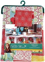 Pioneer Woman ~ Multicolored Patchwork ~ 70&quot; Round ~ Cotton ~ Fabric Tablecloth - £23.66 GBP