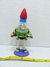 Disney Pixar Toy Story BUZZ LIGHTYEAR with Rocket Toy Figure 4&quot; tall Has... - £17.80 GBP