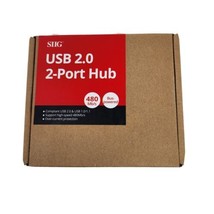 SIIG Accessory JU-H20011-S1 Compact 2-Port USB 2.0 Hub Brown Box New - £11.81 GBP