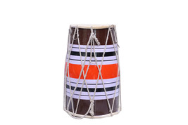 Baby wooden doori Dholak musical instrument colour multi 12 inch dholki ... - $97.00