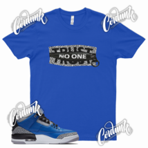 Blue TRUST NO ONE Sneaker T Shirt to match J1 3 Blue Cement True Sport  - £20.19 GBP+