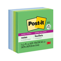 Post-it Super Sticky Notes 76x76mm (5pk) - Borabora - £19.59 GBP