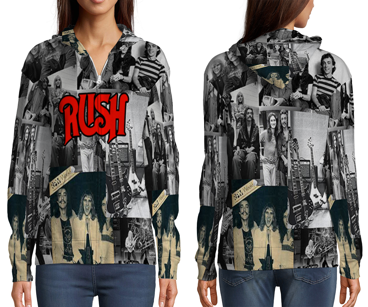 Tush Band Band women Hoodie Zipper Fullprint Streetwear - $36.99+