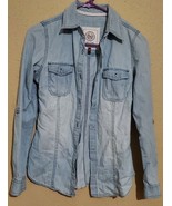 Authentic American Heritage Light Blue Denim Long Sleeve Button down Shi... - £11.90 GBP