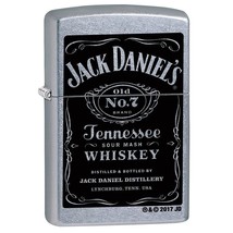 Zippo Windproof Lighter Jack Daniel&#39;s Label Street Chrome Finish - £39.06 GBP