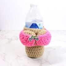 Homemade Breast Cancer Awareness Motorcycle Bikini Crochet Bottle Koozie... - $15.00