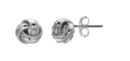 Belk Silverworks Sterling Silver Textured Knot Earrings - $376.30 MXN