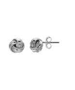 Belk Silverworks Sterling Silver Textured Knot Earrings - $376.30 MXN