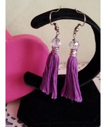 Tassel me purple earrings  - $285.10 MXN