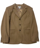 LL Bean Jacket Womens Size 12P Tan Blazer Preppy Vintage Wool Cashmere 3... - $44.99