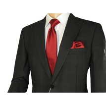 Men Suit BERLUSCONI Turkey Italian Wool 180's Single Breasted 623-01 Black Plaid image 8