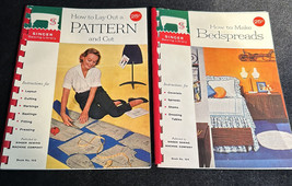 2 Vintage Singer Sewing Library How To Pattern Cutting * Bedspreads Instructions - $9.89