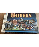 Vintage 1987 Milton Bradley HOTELS Real Estate Board Game NEAR COMPLETE - £58.75 GBP