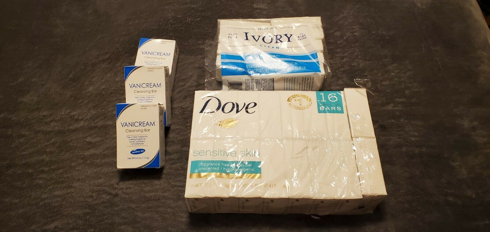 DOVE - IVORY - VANICREAM BAR SOAPS - NEW IN PACKS - $3.00+