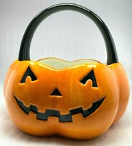 Home Target Halloween Hand-Painted Ceramic Pumpkin Trick or Treat Basket - £27.42 GBP