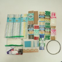 Mixed Lot Vintage Lace Trim Ruffle Edging Elastic Binding Lace Sewing Quilting - £22.72 GBP
