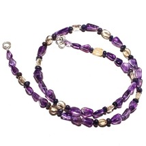 Amethyst Sage Natural Gemstone Beads Jewelry Necklace 17&quot; 70 Ct. KB-425 - £8.54 GBP
