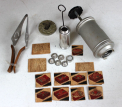 Pair Vintage Sets 1960s Mirro Aluminum Cake Pastry Decorating Kits &amp; Cake Cutter - £12.01 GBP