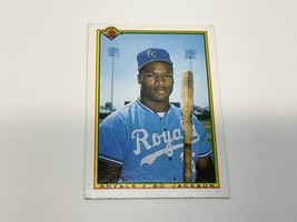 1990 Topps Tiffany #378 Bo Jackson Baseball Card Royals Excellent - $14.63