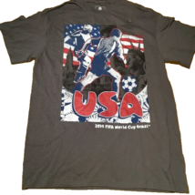 Collector 2014 Usa Fifa World Cup Boy&#39;s Med Gray Tee New - £8.52 GBP