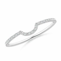 ANGARA 0.15ctw Diamond Contoured Comfort Fit Wedding Band in 14K Gold (GVS2) - £699.29 GBP