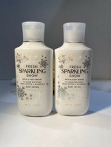 Set of 2 Bath and Body Works Lotion Fresh Sparkling Snow Shea Butter Full Size - £19.57 GBP