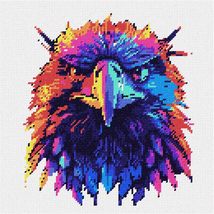 Pepita Needlepoint kit: Neon Eagle, 10&quot; x 10&quot; - $78.00+