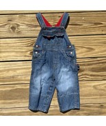 Genuine Baby from Oshkosh Denim Snap Overalls Bibs Lined Size 9M - $271.31 MXN