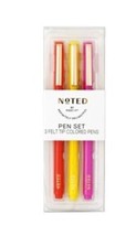 Noted by Post-It Pen Set, 3 Felt Tip Colored Pens, (Orange, Yellow and P... - $14.95