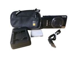Canon Powershot Elph 350 HS 20.2MP 12X Zoom Digital Full HD WiFi Camera Bundle - $380.00