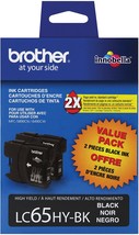 Brother Lc652Pks &quot;High Yield&quot;Ink Cartridges - 2 Pack - Retail Packaging-Black - £52.74 GBP