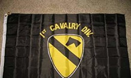 US Army 1st First Cavalry Division Black Flag 3x5 Super Polyester - £3.91 GBP