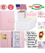 PU Leather Budget Binder with Durable Cash Envelopes for Financial Success - $23.90 CAD