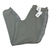 Xersion Joggers Womens L Gray Fleece Lined Quilted Sides Sweatpants Athl... - $23.09
