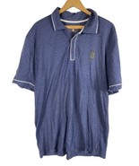 Buffalo David Bitton Mens Polo Shirt 2XL XXL Blue Short Sleeve Knit Cott... - $415.96 MXN