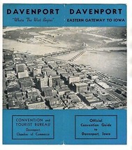 Davenport Eastern Gateway to IOWA Brochure 1930&#39;s - £42.85 GBP