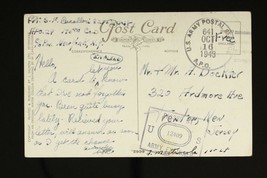 Vintage Postcard Postal History APO WWII 1943 Army Soldier Mail Exchange... - $16.88