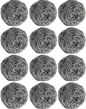 12Pcs Steel Wool Scrubber Pads for Cleaning Dishes, Pans, Pots, Ovens, G... - £13.80 GBP