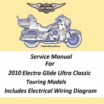 2010 Harley Electra Glide Ultra Classic CVO Touring Models Service Manual - £20.38 GBP