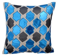 Blue Throw Pillow Covers 16&quot;x16&quot; Faux Leather, Dream Magnet - £25.25 GBP+