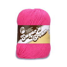 Spinrite Lily Sugar&#39;n Cream Yarn Solids Super Size Hot Pink Pack of 1 Skein - $23.75