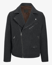 Moto Style Wool Jacket - Premium Quality Casual Autumn, Spring &amp; Winter Jacket - £143.88 GBP