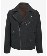 Moto Style Wool Jacket - Premium Quality Casual Autumn, Spring &amp; Winter ... - £142.21 GBP