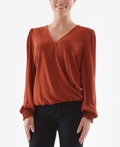 MSRP $39 Bcx Juniors&#39; Puff-Sleeve Blouse Orange Size XS - $19.80