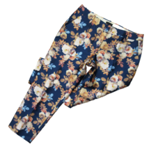 NWT J.Crew Collection Cafe Capri in Midnight Ocean Antique Floral Pants 10P - £119.90 GBP