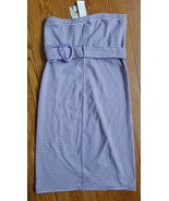 Heatherette Long Pencil Slim Knit strapless Dress Womens size L New with... - $13.86