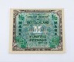 1944 Germany Allied Occupation 1/2 Mark Currency (XF) - $47.02