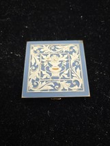 Vintage Volupte Enamel Powder Compact With Mirror 1950&#39;s Blue Wedgewood ... - $28.58