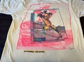 Vintage SS Hobie Mens Skateboarding Shirt Graphic 1988 Yellow Cotton USA-Size LG - £39.09 GBP