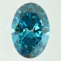 Fancy Blue Diamond Loose Oval Shape 1.01 Carat VS2 Enhanced Polished Certified - £1,174.56 GBP